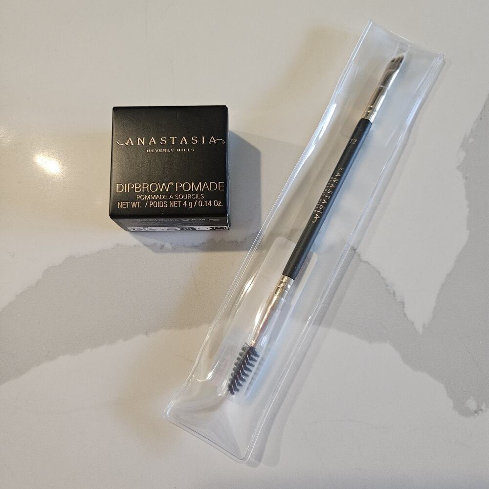 NEW Anastasia Beverly Hills Dipbrow Pomade Taupe + Dual-Ended Brush 12 Set